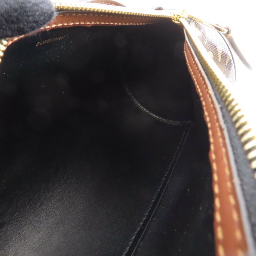 棕色 帆布 TB Monogram 肩背包【BURBERRY 巴寶莉】 8020170-4