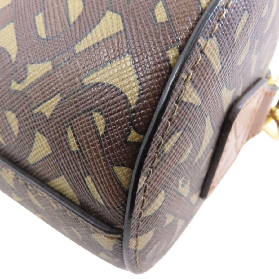 棕色 帆布 TB Monogram 肩背包【BURBERRY 巴寶莉】 8020170-10