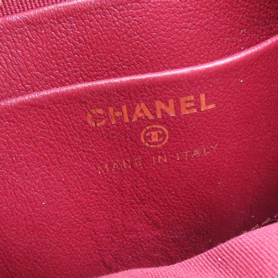 紅色 菱格紋 漆皮 Mini 肩背包【CHANEL 香奈兒】-6