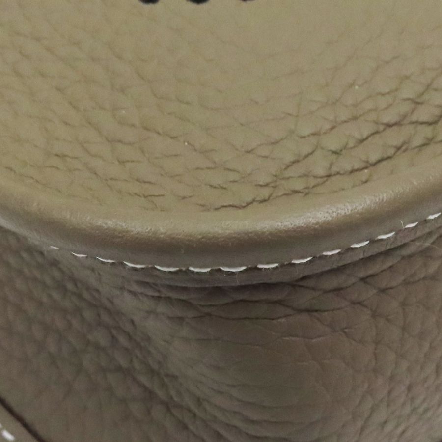 大象灰 Clemence牛皮 Mini Evelyne 肩背包 W刻 金扣【HERMES 愛馬仕】 W刻印/Etoupe/PHW-8