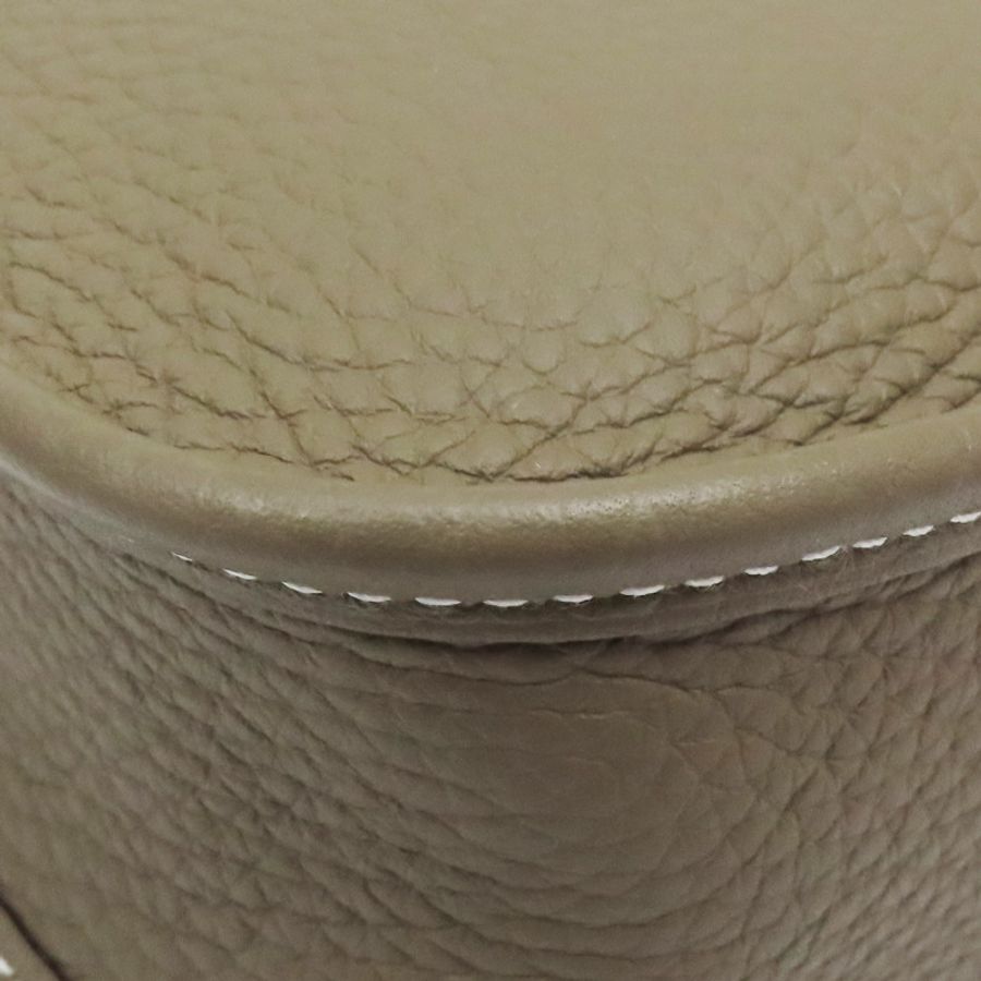 大象灰 Clemence牛皮 Mini Evelyne 肩背包 W刻 金扣【HERMES 愛馬仕】 W刻印/Etoupe/PHW-10