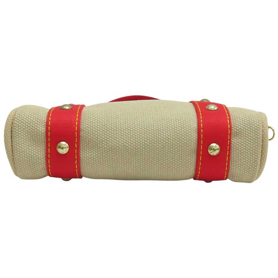 米白/紅色帆布Antigua Cabas PM挎包M40038【LOUIS VUITTON LV 路易威登】M40038-3