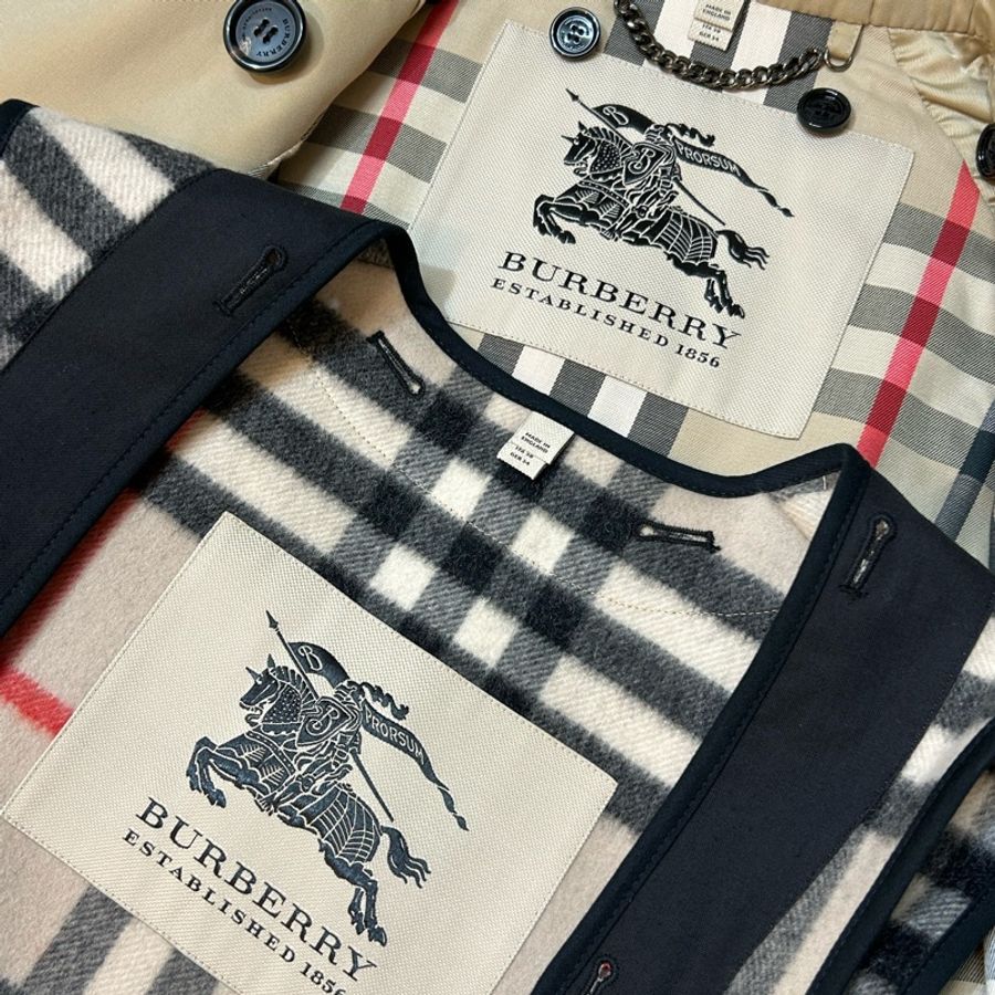 BURBERRY英國蜜色兩件式風衣UK6-11