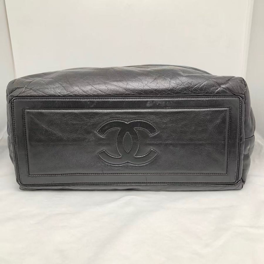 二手Chanel香奈兒tote購物袋全皮單肩包,配件塵袋-4