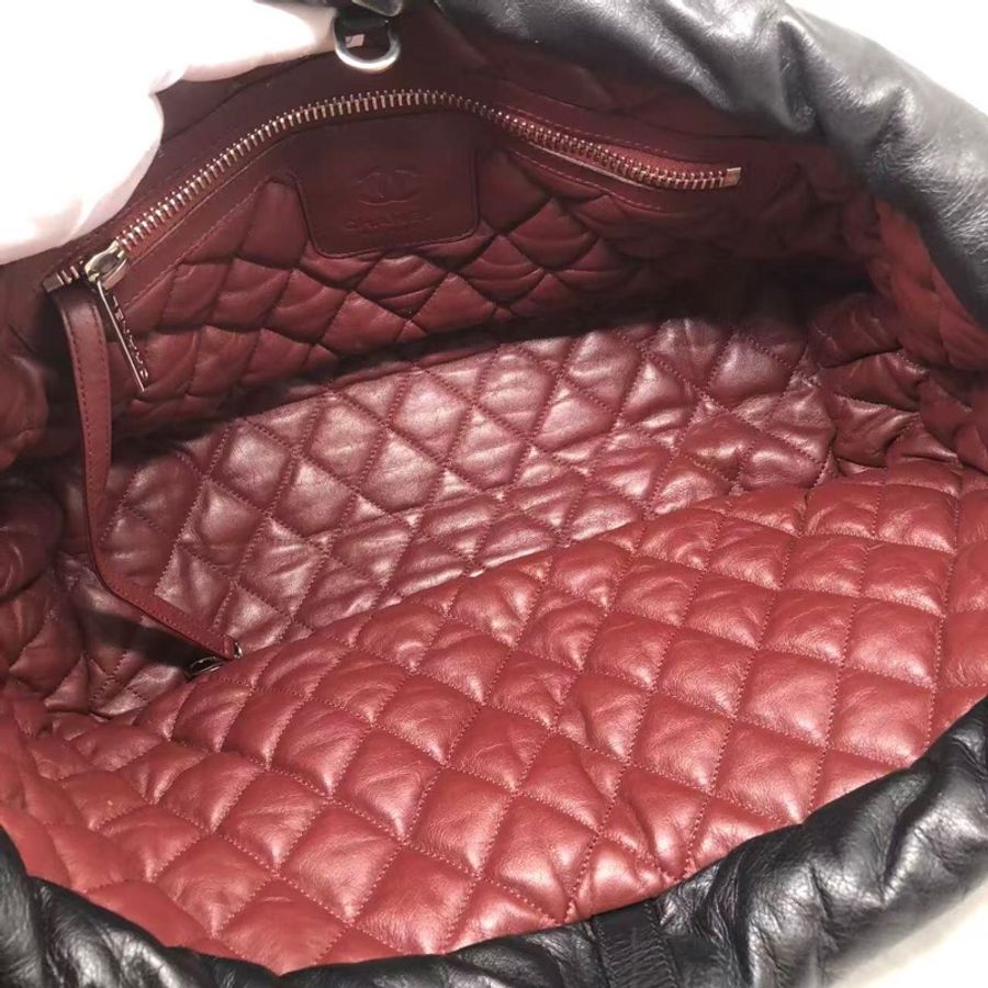 二手Chanel香奈兒tote購物袋全皮單肩包,配件塵袋-5