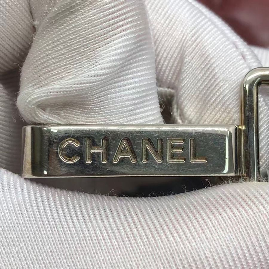 二手Chanel香奈兒tote購物袋全皮單肩包,配件塵袋-17
