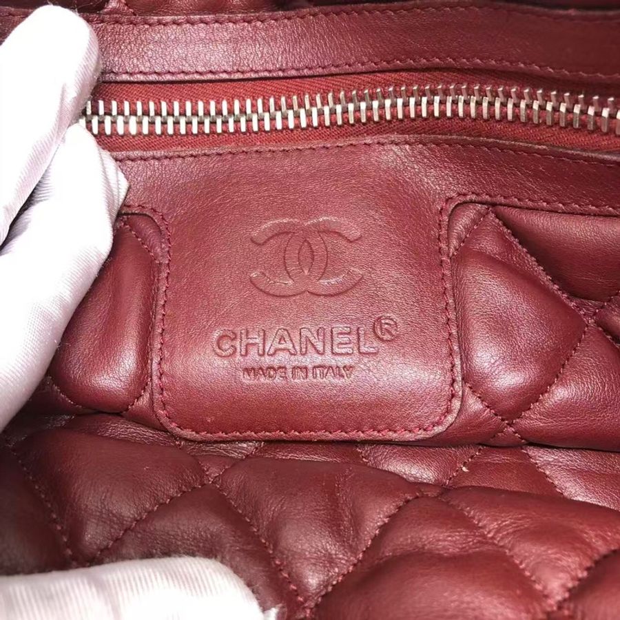 二手Chanel香奈兒tote購物袋全皮單肩包,配件塵袋-19