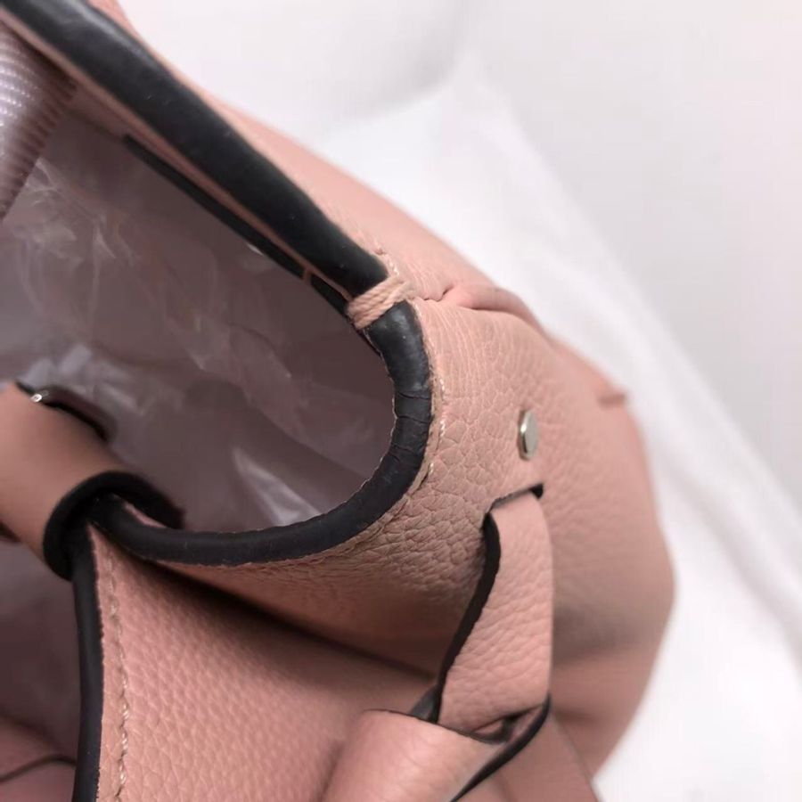 二手Lv路易威登Milla粉色單肩包手提包全皮高端款-23