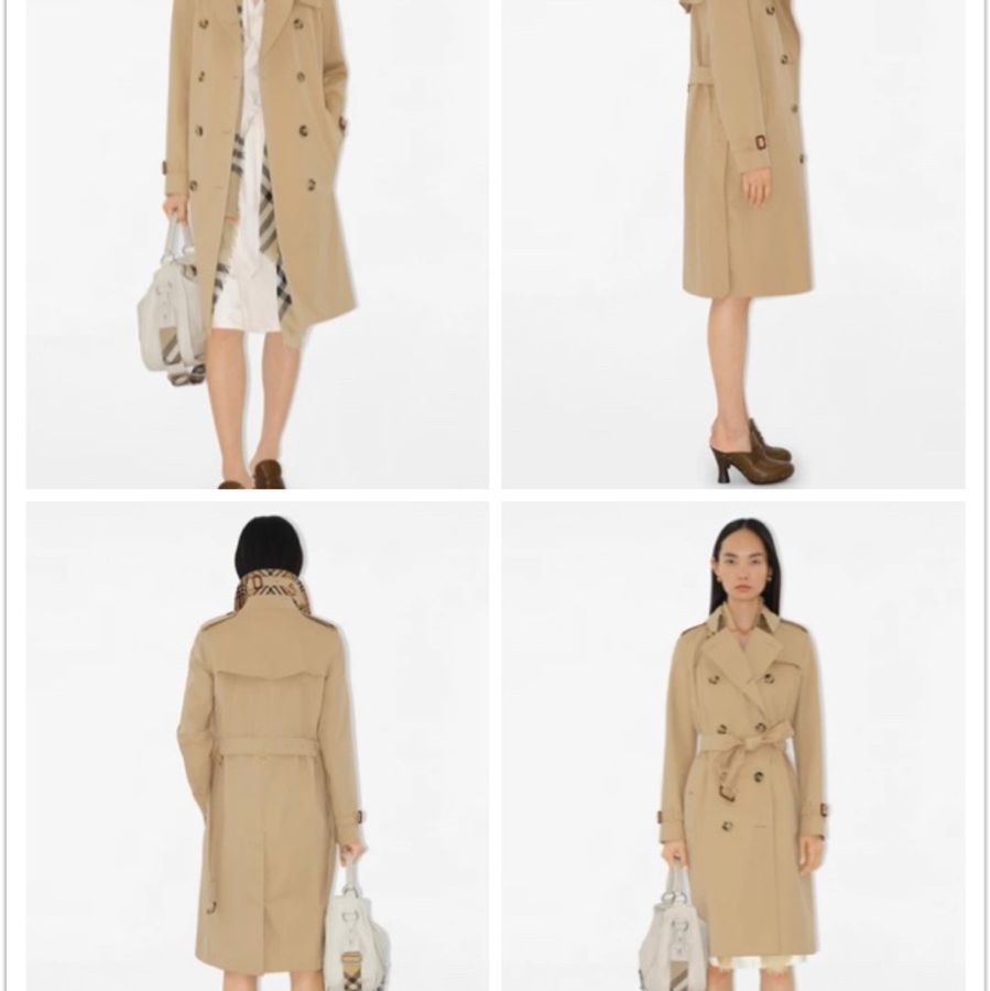 BURBERRY英國肯辛頓蜜色風衣UK2-3