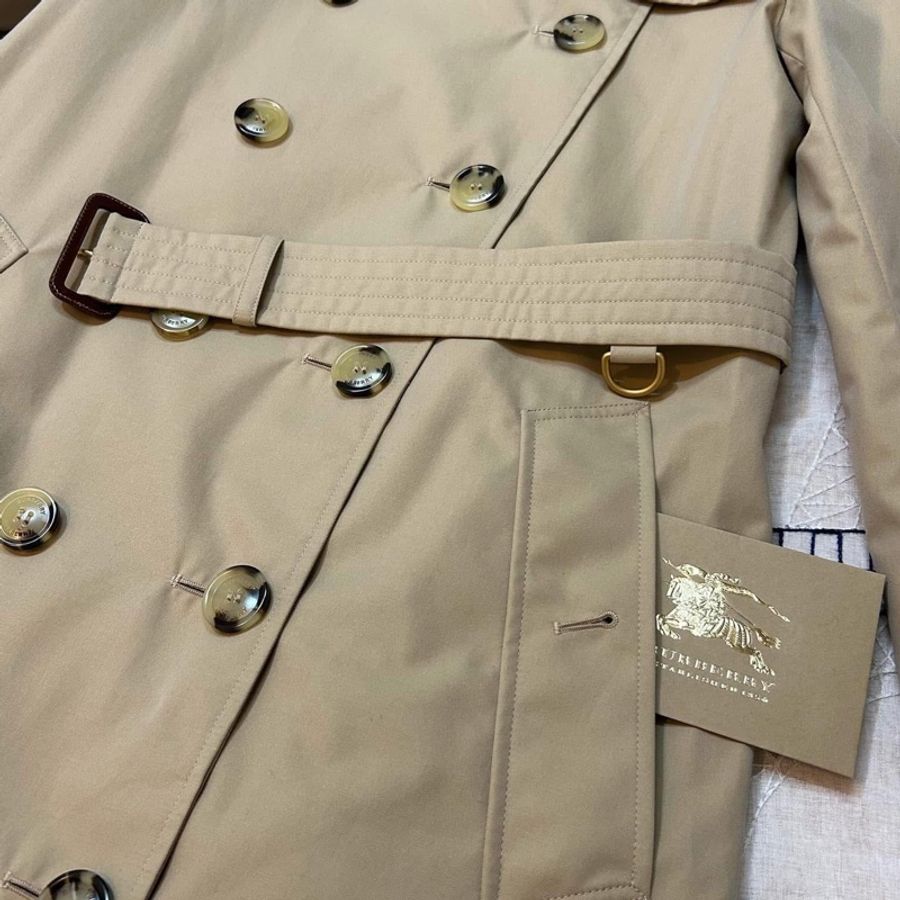 BURBERRY英國肯辛頓蜜色風衣UK2-6
