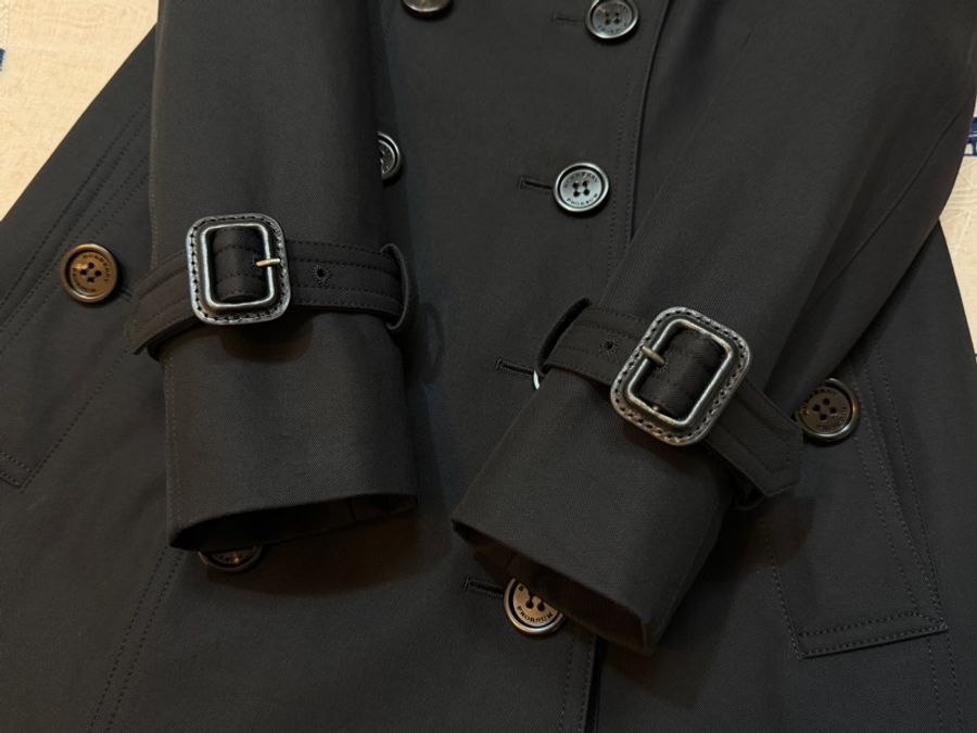 BURBERRY英國PRORSUM黑色風衣38-4