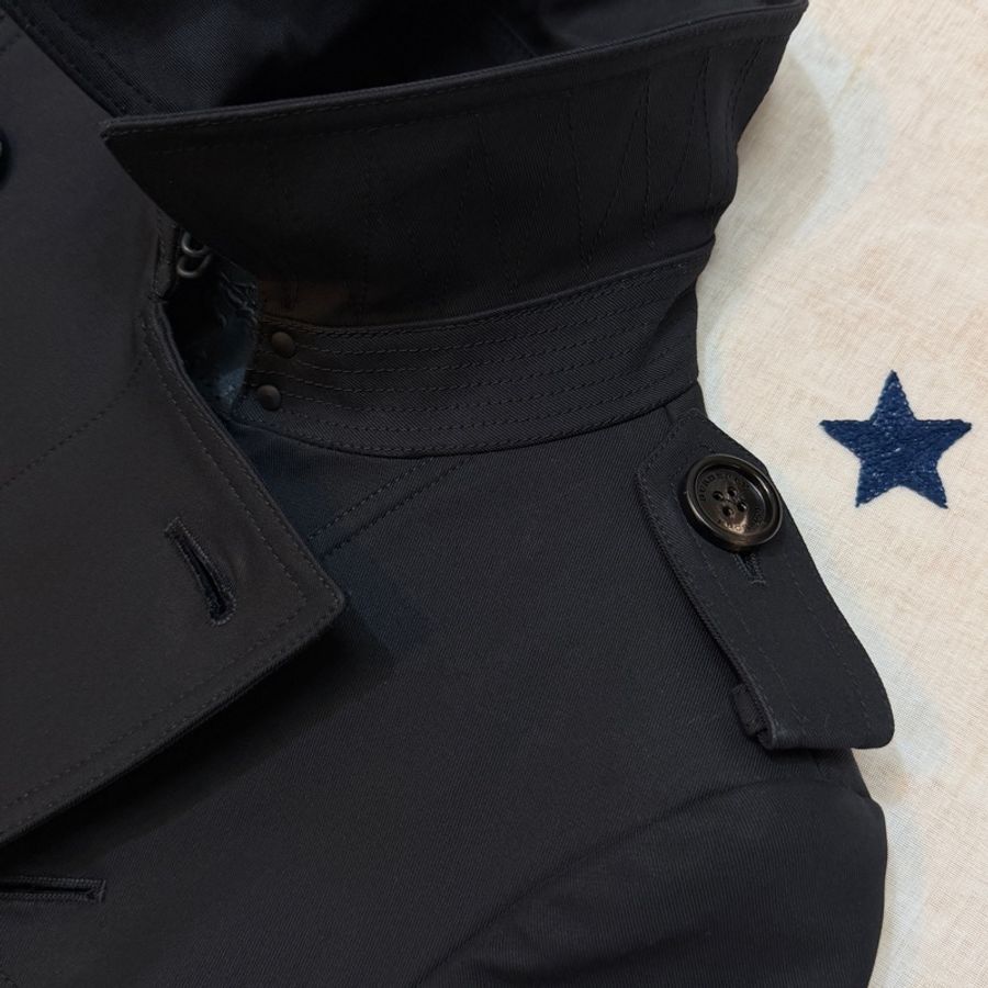 BURBERRY英國PRORSUM黑色風衣38-8