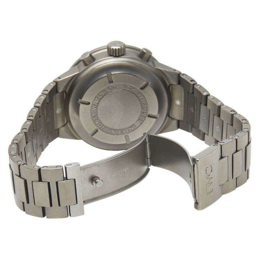 IWC 沙夫豪森 GST 計時腕錶 IW370703 自動黑色錶盤鈦金屬男士 SCHAFFHAUSEN-2