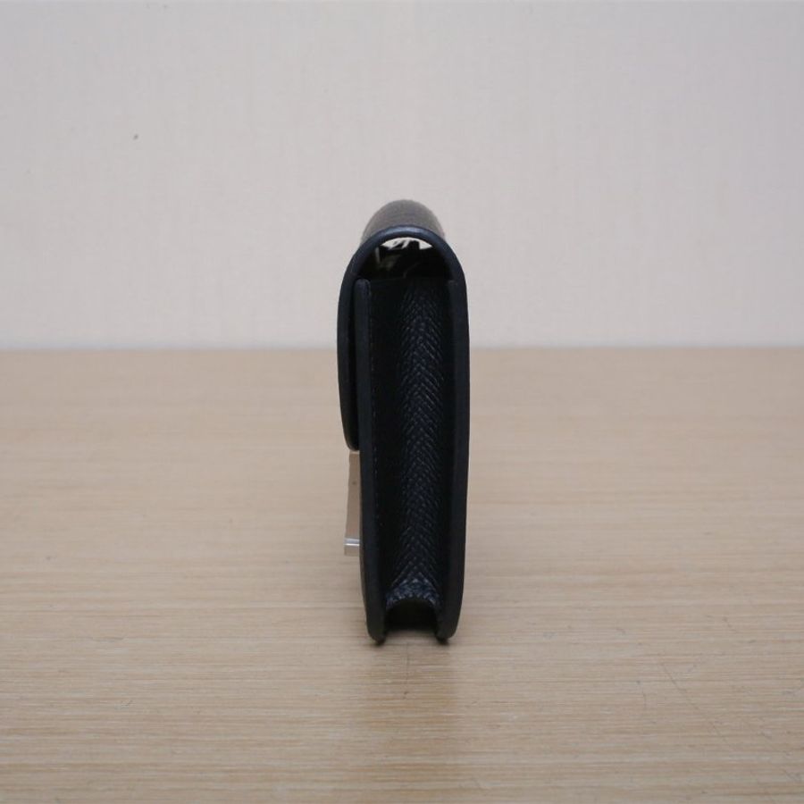 HERMES Constance康康Slim黑色89黑色Epsom皮W刻蜥蜴皮扣89肩背包-4