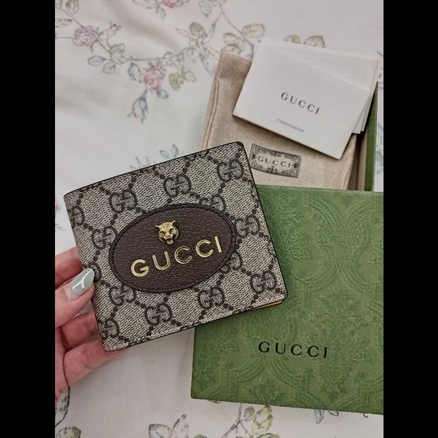 Gucci Neo Vintage GG Supreme 對開錢包-4