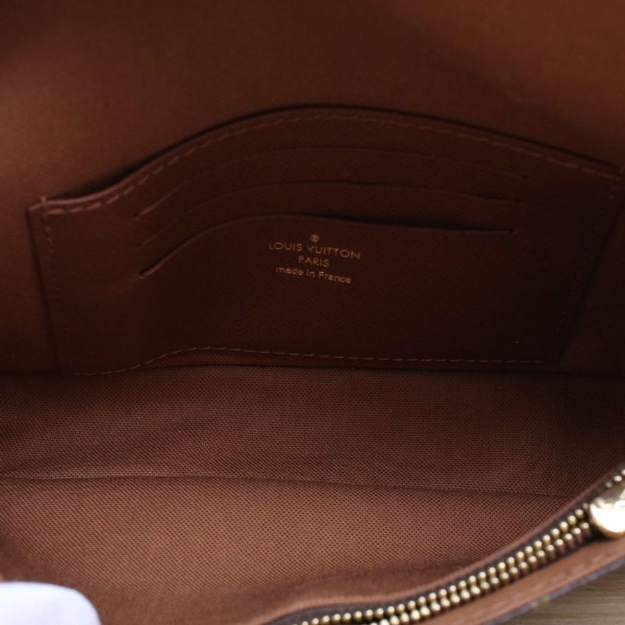 LOUIS VUITTON IVY鏈條腋下包老花PVC金扣晶片肩背包-4
