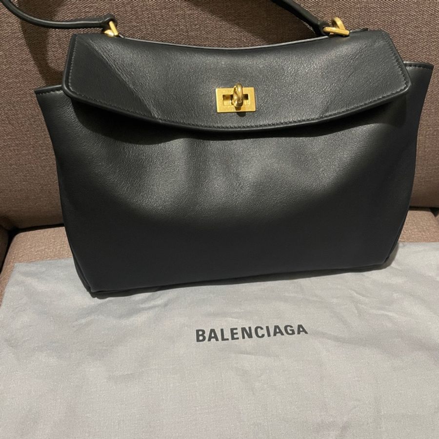 BALENCIAGA 巴黎世家 黑色牛皮 Rodeo Small 兩用包-0