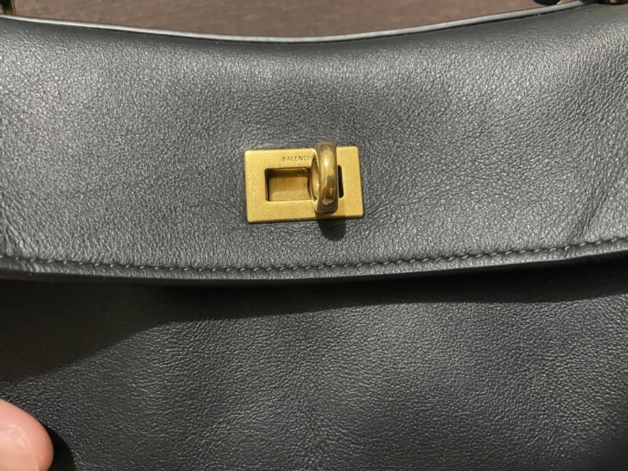 BALENCIAGA 巴黎世家 黑色牛皮 Rodeo Small 兩用包-1