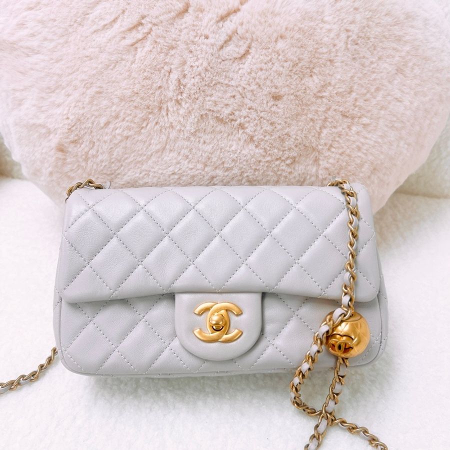 Chanel mini cf 20 香芋紫金球-0