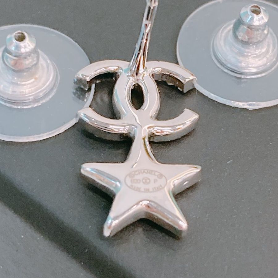 MS0383 Chanel 香奈兒 星星 水鑽 耳環 Star With CC Logo Earrings Crystal x PHW-7
