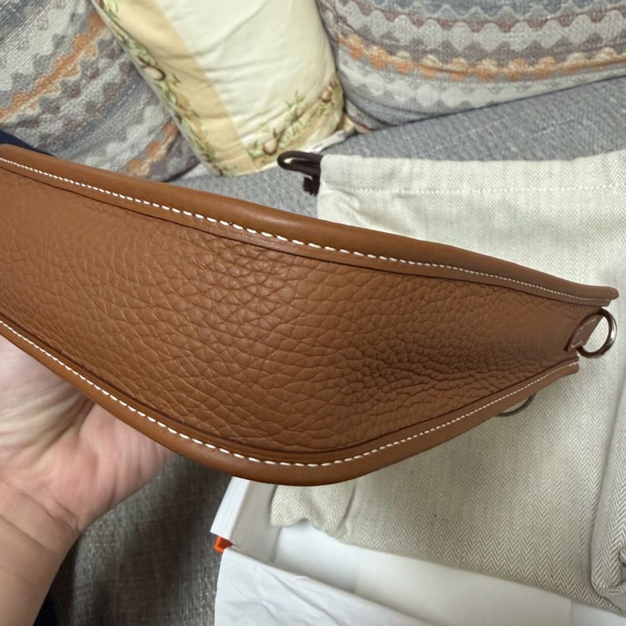 Hermes mini evelyne 金銀扣-13