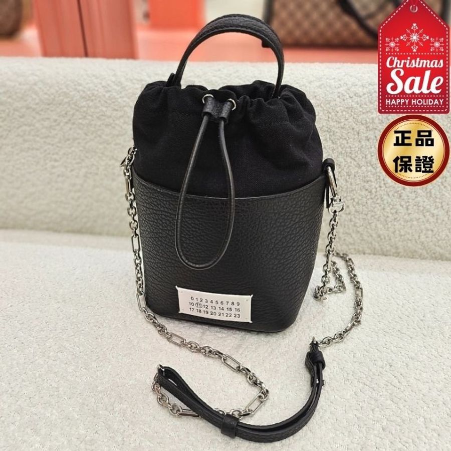 🎊佳節特賣🎁Maison Margiela 5 AC Bucket 小牛皮水桶包 黑色-0
