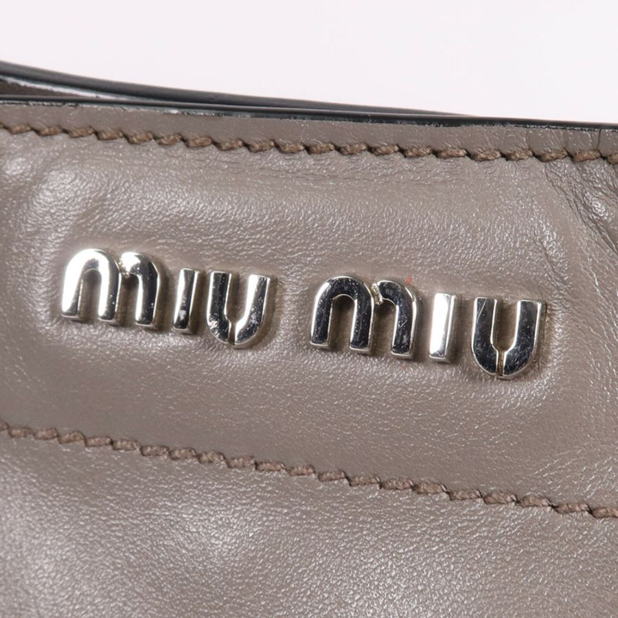 Miu Miu 牛皮皮革Tote Bag銀扣手挽袋-9