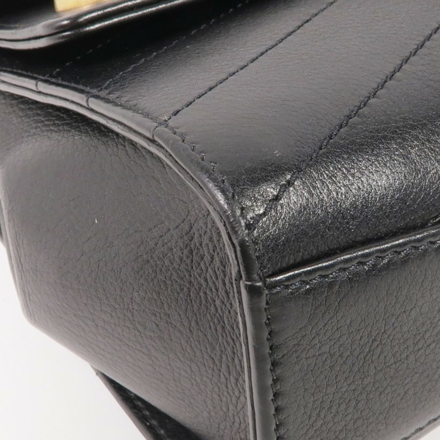 CHANEL 牛皮皮革Chain Shoulder Bag金扣鏈帶肩背袋-6