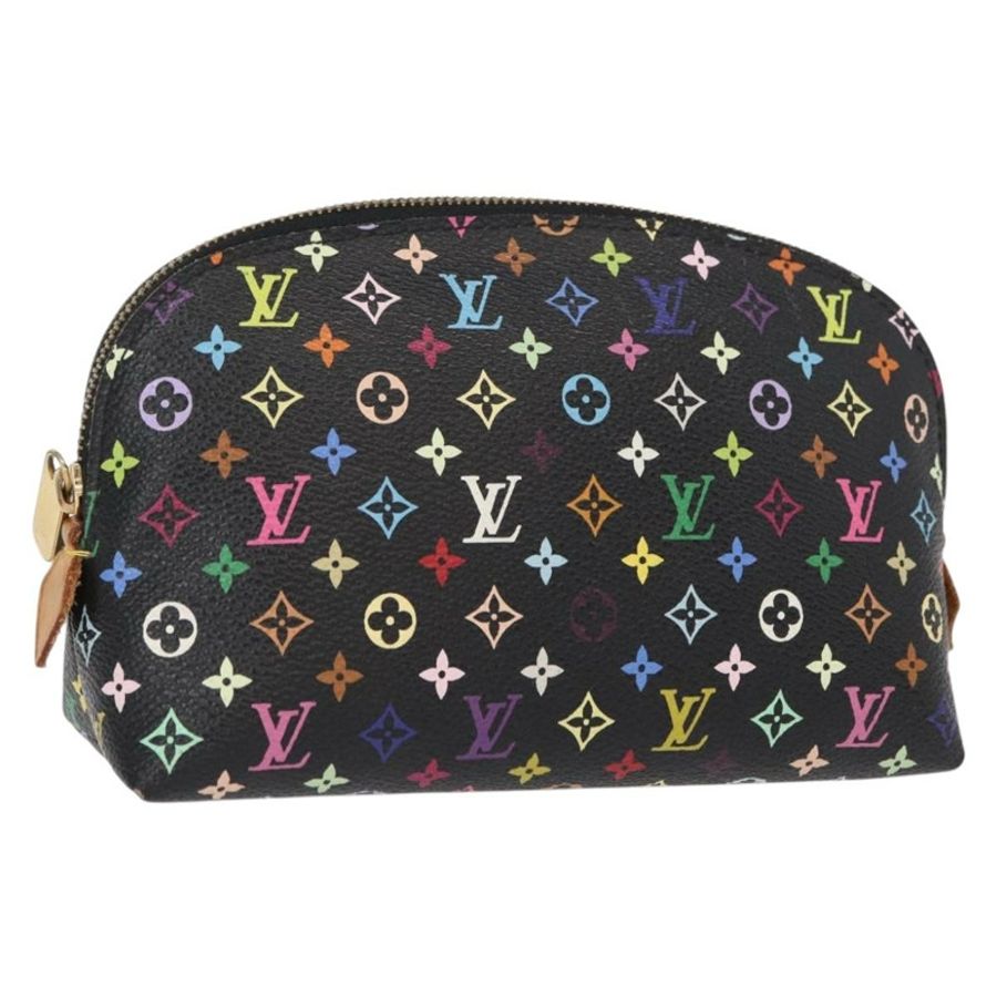 【日本直送】路易威登 Multicolor Pochette 化妝包 黑色 M47355 LV Auth 134365V-0