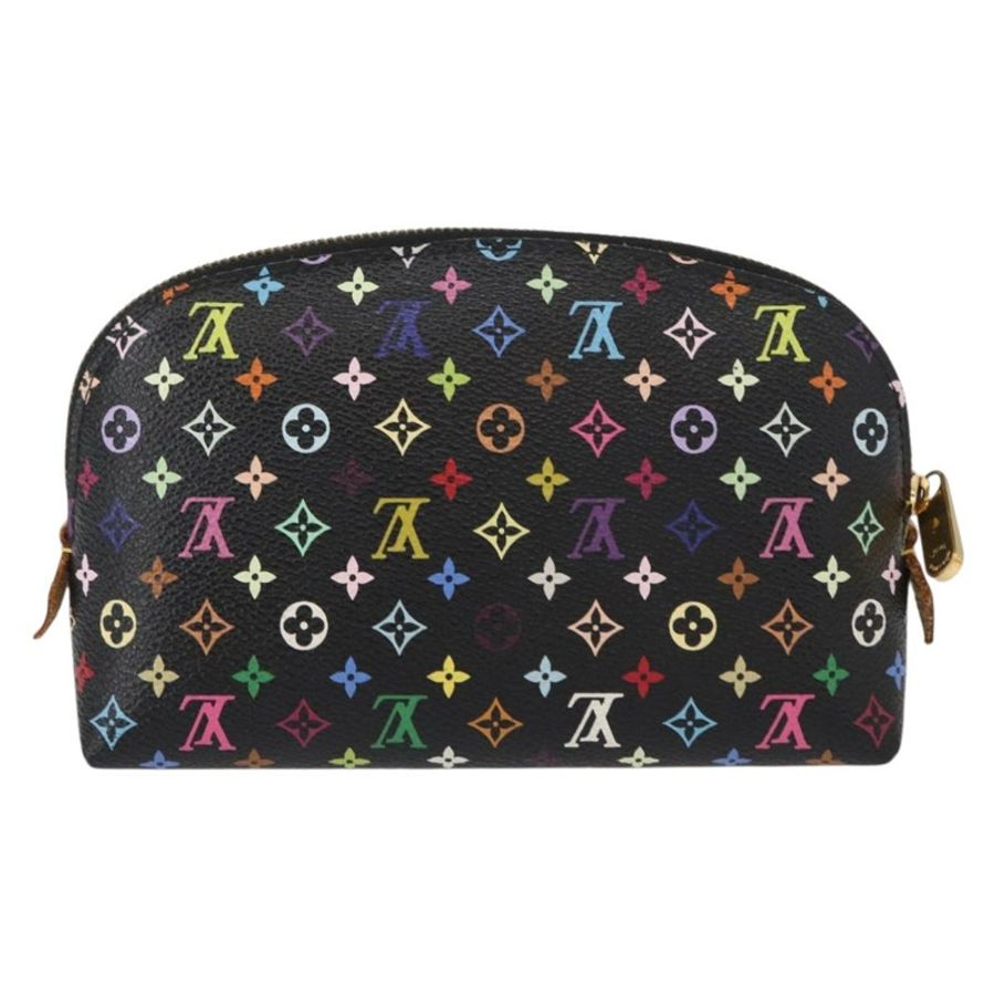 【日本直送】路易威登 Multicolor Pochette 化妝包 黑色 M47355 LV Auth 134365V-1