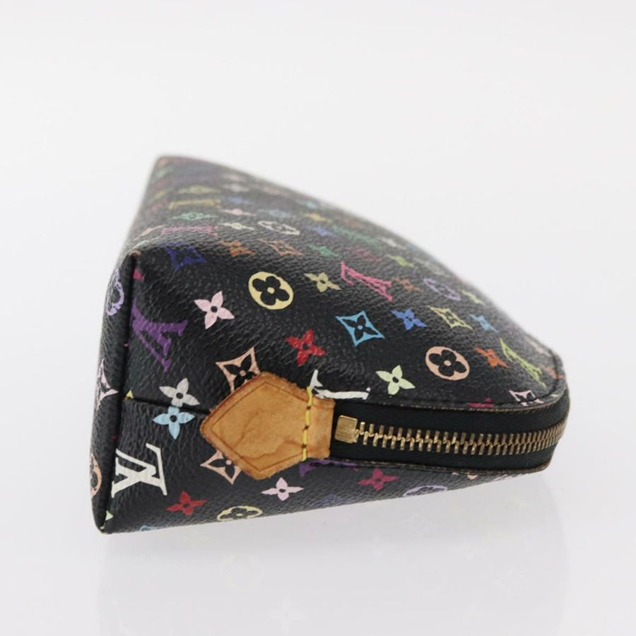 【日本直送】路易威登 Multicolor Pochette 化妝包 黑色 M47355 LV Auth 134365V-2