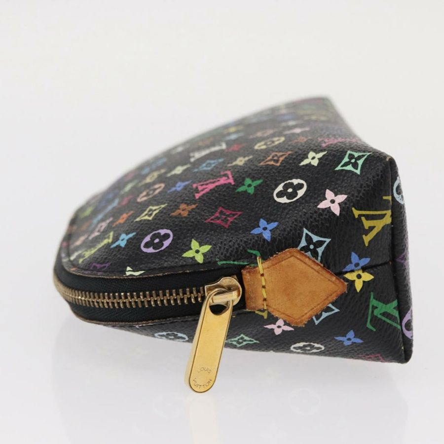【日本直送】路易威登 Multicolor Pochette 化妝包 黑色 M47355 LV Auth 134365V-3