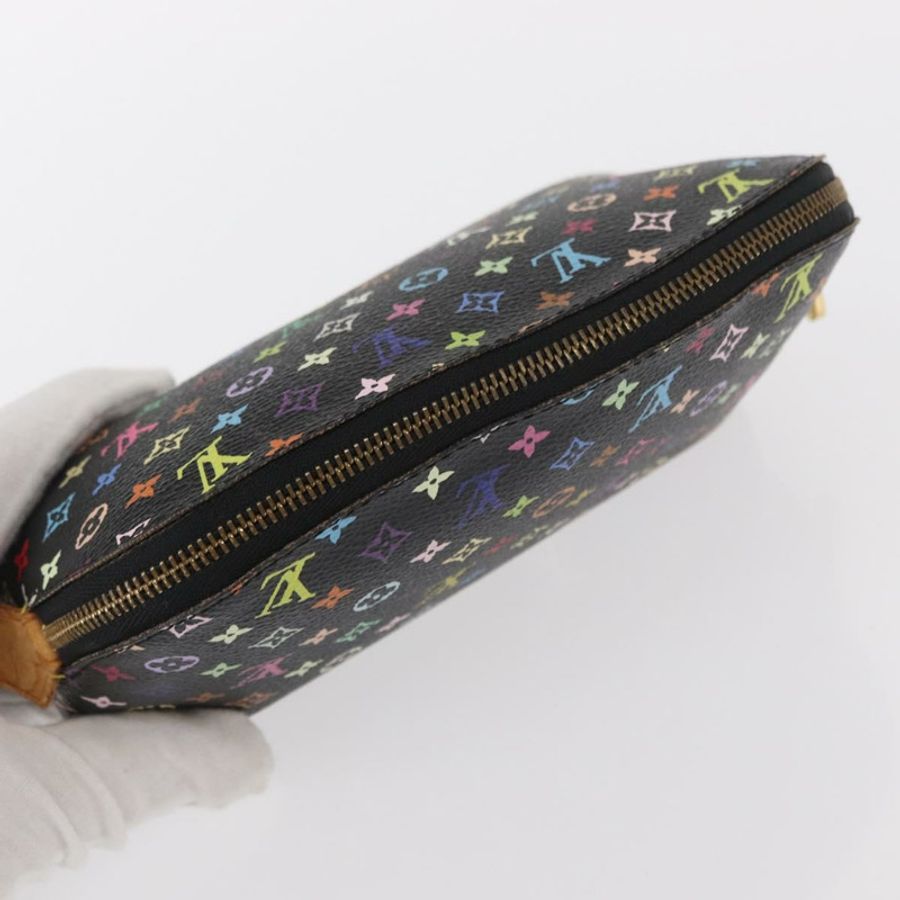 【日本直送】路易威登 Multicolor Pochette 化妝包 黑色 M47355 LV Auth 134365V-4