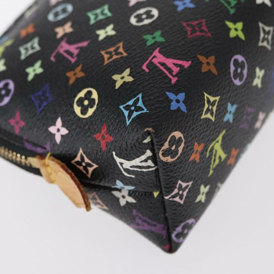 【日本直送】路易威登 Multicolor Pochette 化妝包 黑色 M47355 LV Auth 134365V-14