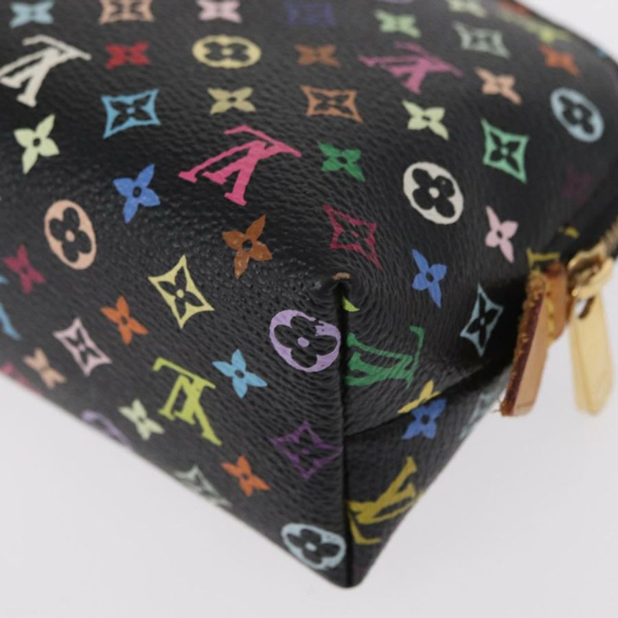 【日本直送】路易威登 Multicolor Pochette 化妝包 黑色 M47355 LV Auth 134365V-15