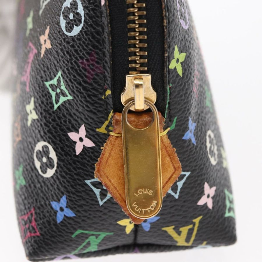 【日本直送】路易威登 Multicolor Pochette 化妝包 黑色 M47355 LV Auth 134365V-16