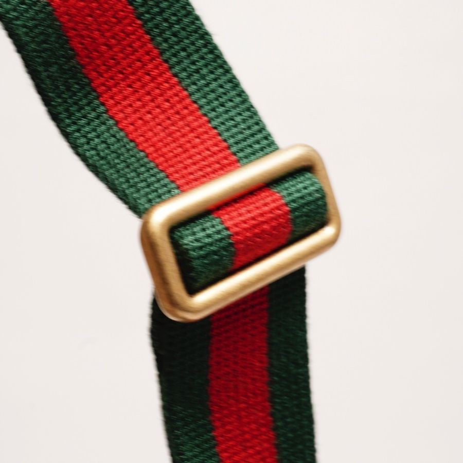 Gucci 塗層帆布刺繡設計腰包 二手商品 保存佳-9