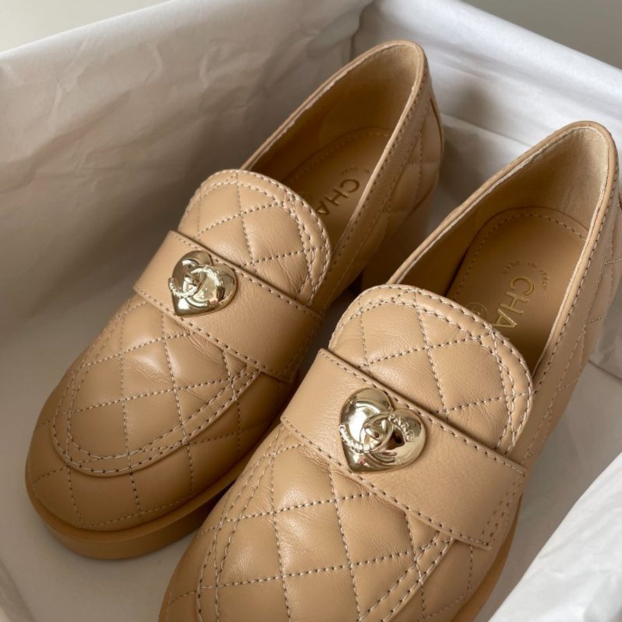 Chanel 愛心奶茶樂福鞋 EU36 / 23cm-10