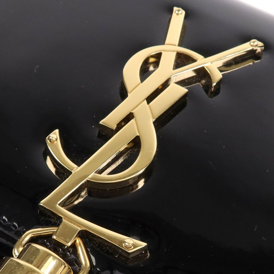YVES SAINT LAURENT 漆皮皮革Kate Small金扣鏈帶肩背袋-13