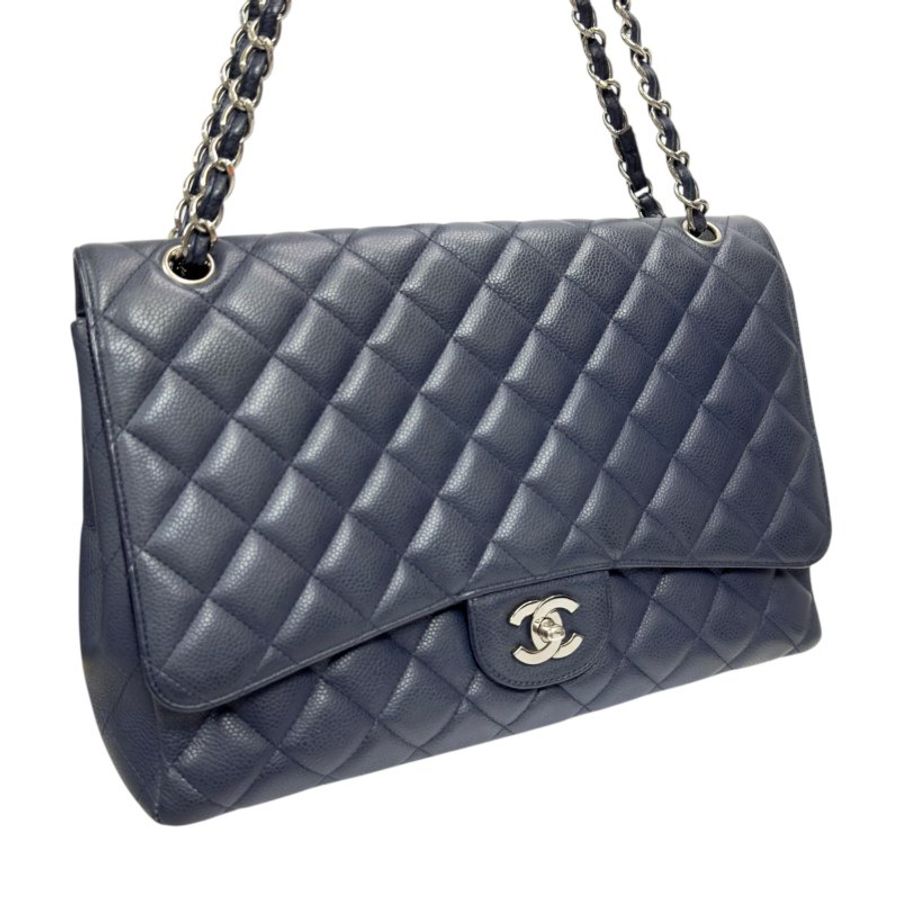 CHANEL Maxi 荔枝皮 特大號經典款 鏈條包-4