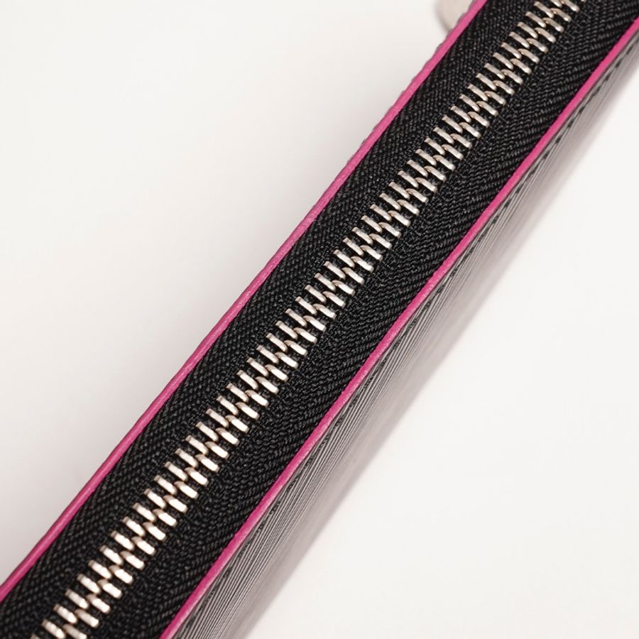 LOUIS VUITTON EPI水波紋長夾 ㄇ字型拉鏈長夾(黑色)-5