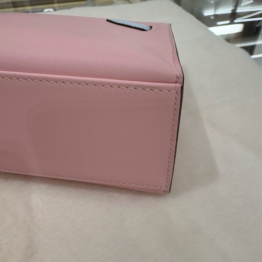 Hermes Mini Kelly Pochette 粉藍拼色 全新現貨-10
