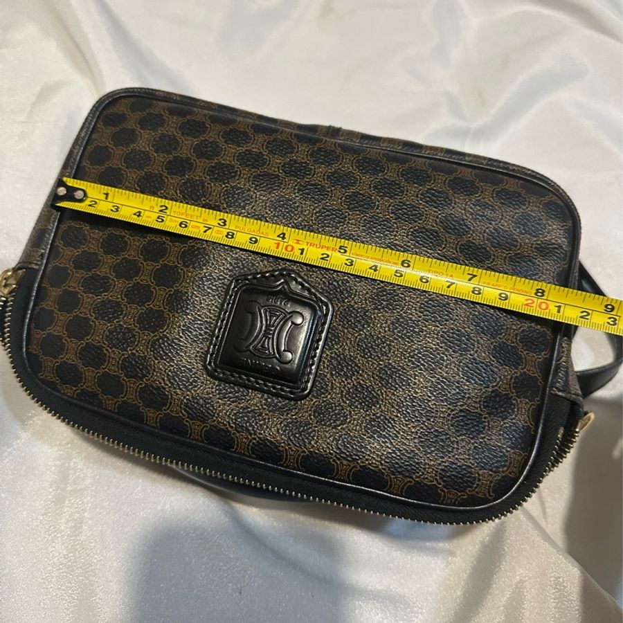 Celine vintage黑花相機包-24