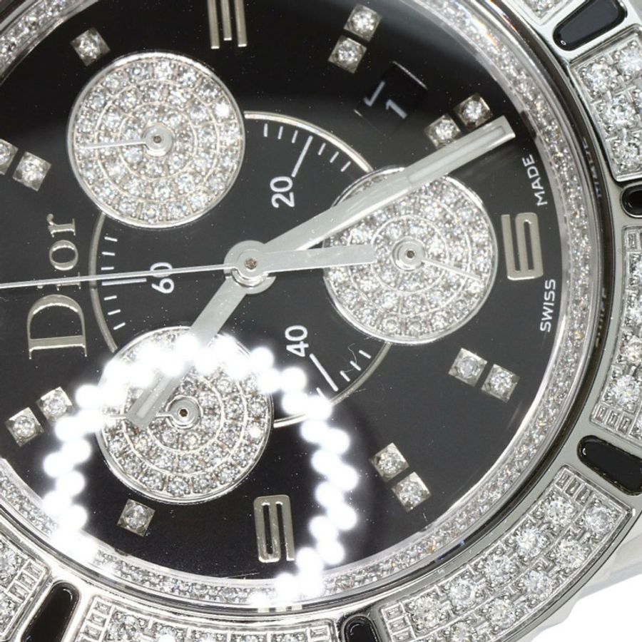 Christian Dior CD11431D 水晶計時鑽石腕錶,不鏽鋼材質,男款-23
