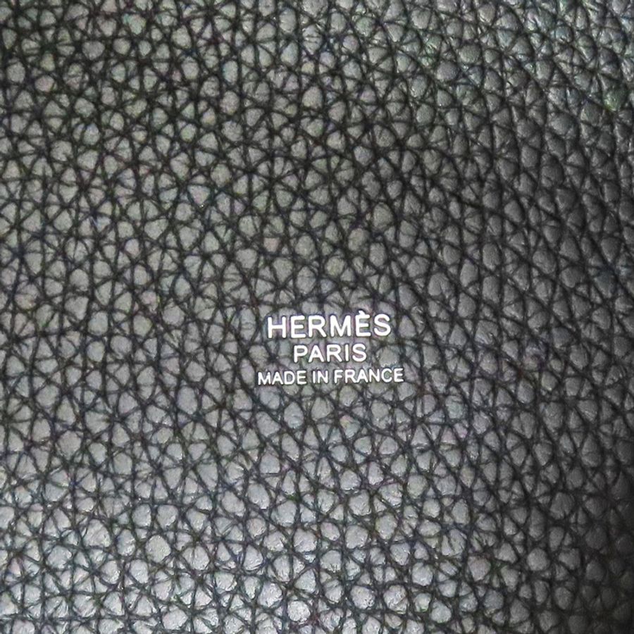 黑色 Taurillon牛皮 Picotin Lock 22 手提包 U刻 銀扣【HERMES 愛馬仕】-5