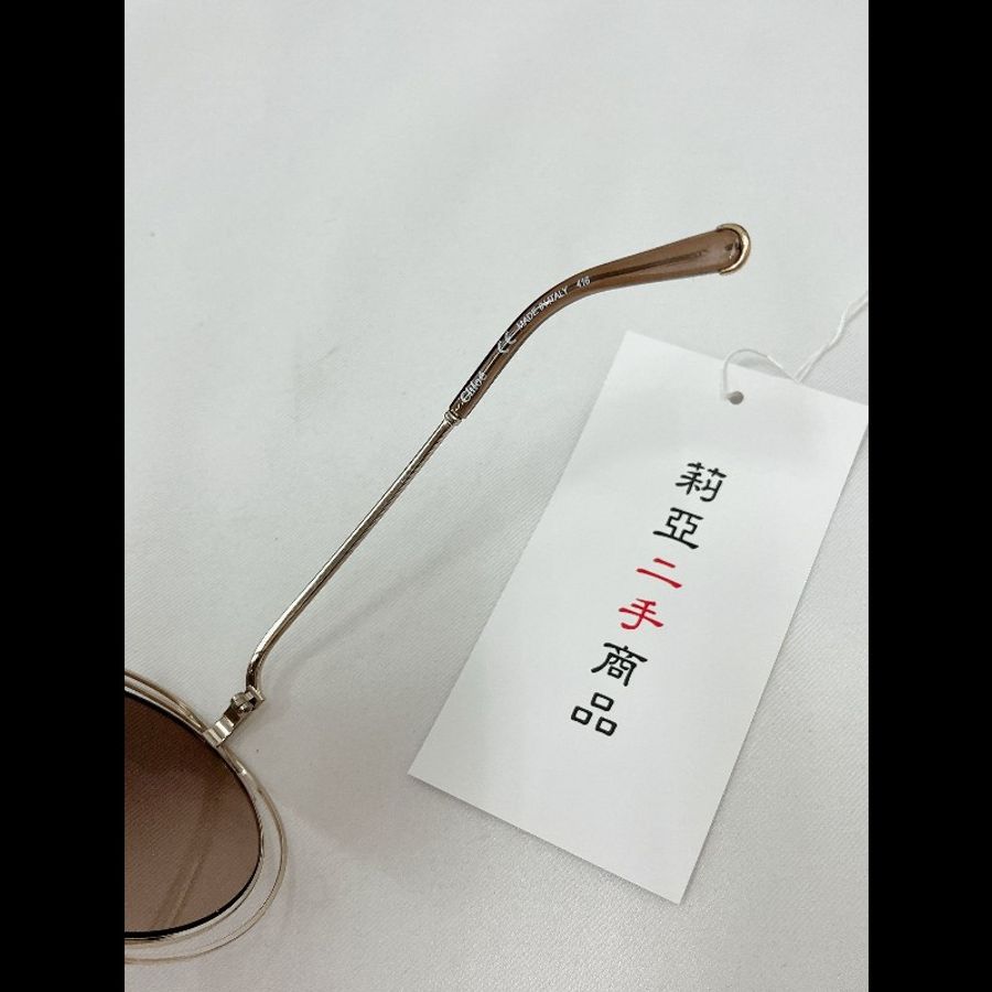 莉亞精品♡Chloe 香檳金圓框墨鏡 近新美品-5