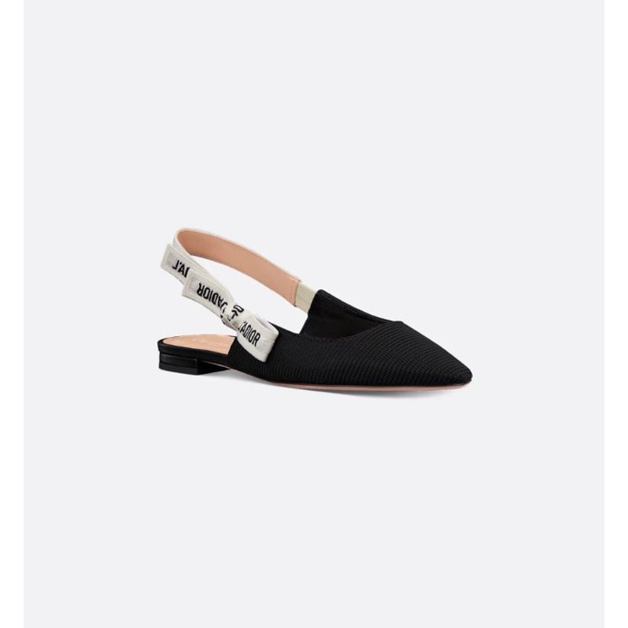 Dior 迪奧 J‘Adior 黑色露跟平底鞋/36號/98新美品-4