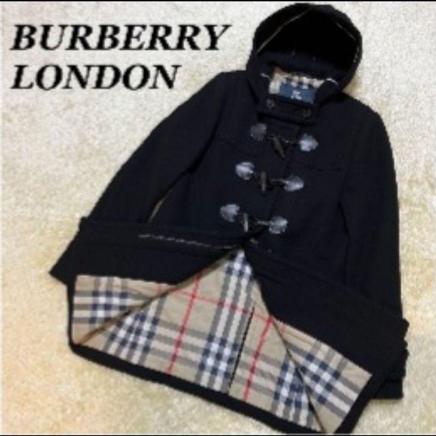 女38號/Burberry London 牛角扣羊毛大衣-0