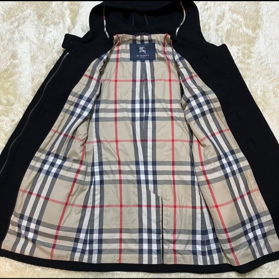 女38號/Burberry London 牛角扣羊毛大衣-1
