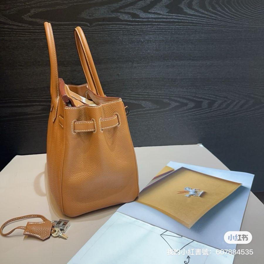 (已售出)Hermes 37棕Togo皮銀釦birkin 30-2